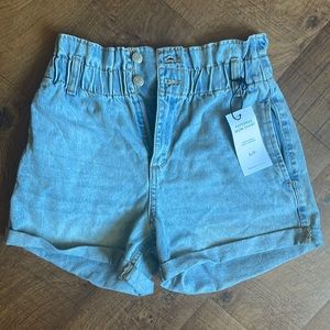 New denim PaperBag Shorts! Size Small